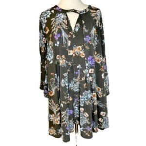 UMGEE| Dark Grey Floral Print Tunic Dress Size XL